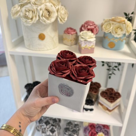 Midi Flower Box Steel Rose
