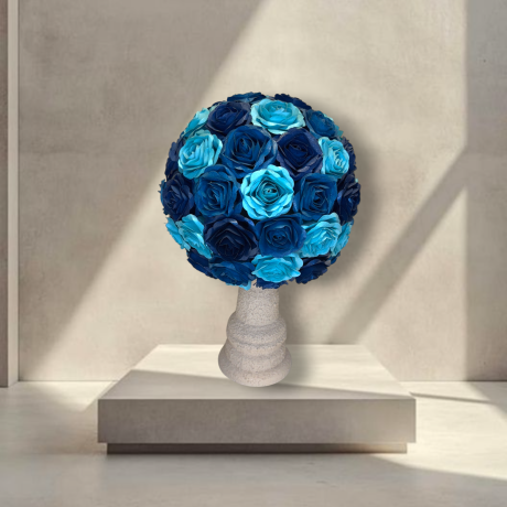 ROSE BALL - Blue linen